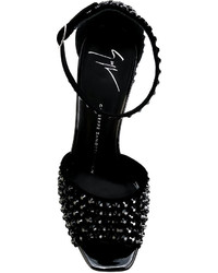 Sandales en daim noires Giuseppe Zanotti Design