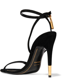 Sandales en daim noires Tom Ford