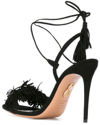 Sandales en daim noires Aquazzura