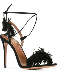 Sandales en daim noires Aquazzura