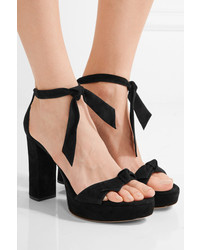 Sandales en daim ornées noires Alexandre Birman