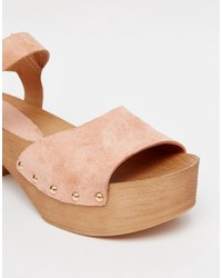 Sandales en daim roses Asos