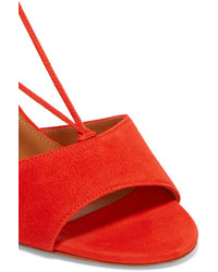 Sandales en daim rouges Aquazzura