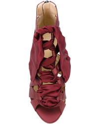 Sandales en daim rouges Alexandre Birman