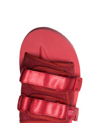 Sandales en daim rouges Suicoke