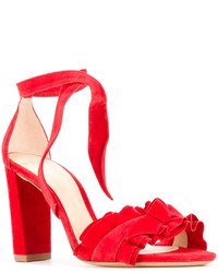 Sandales en daim rouges Alexandre Birman