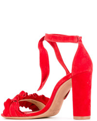 Sandales en daim rouges Alexandre Birman