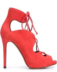 Sandales en daim rouges Tabitha Simmons