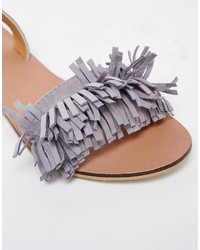 Sandales en daim violet clair Asos