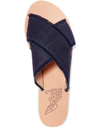 Sandales en denim bleu marine Ancient Greek Sandals
