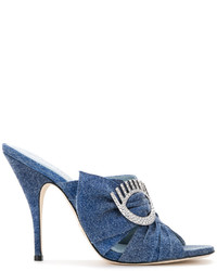 Sandales en denim bleues Chiara Ferragni