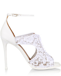Sandales en dentelle blanches Givenchy