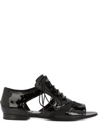 Sandales en dentelle noires Givenchy