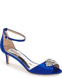 Sandales en satin bleues
