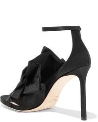 Sandales en satin noires Jimmy Choo