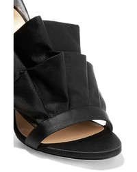 Sandales en satin noires Jimmy Choo