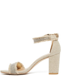 Sandales en toile beiges Stuart Weitzman