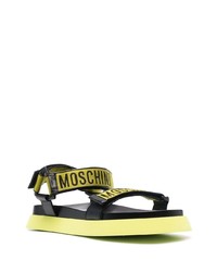 Sandales en toile jaunes Moschino