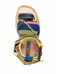 Sandales en toile multicolores Moschino