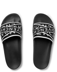 Sandales en toile noires et blanches Givenchy