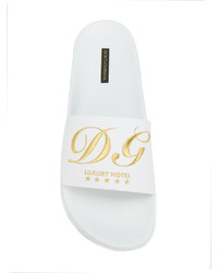 Sandales imprimées blanches Dolce & Gabbana