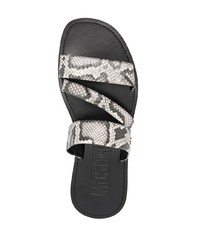 Sandales imprimées grises Moschino