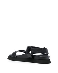 Sandales imprimées noires Moschino