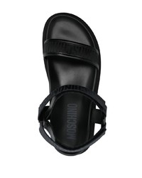 Sandales imprimées noires Moschino