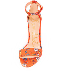 Sandales imprimées orange Sam Edelman