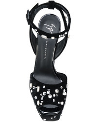 Sandales noires Giuseppe Zanotti Design