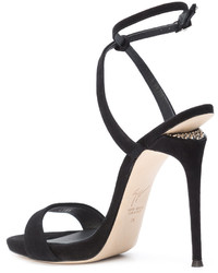 Sandales noires Giuseppe Zanotti Design