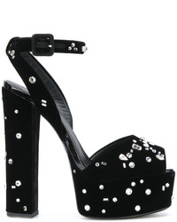 Sandales noires Giuseppe Zanotti Design