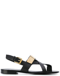 Sandales noires Giuseppe Zanotti Design