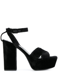 Sandales noires Saint Laurent