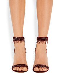 Sandales ornées bordeaux Givenchy