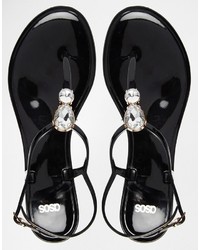 Sandales ornées noires Asos