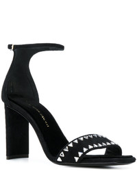 Sandales ornées noires Giuseppe Zanotti Design