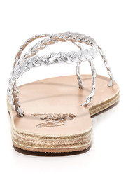 Sandales plates argentées Ancient Greek Sandals