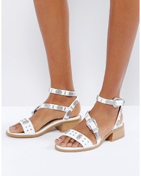 Sandales plates blanches Asos