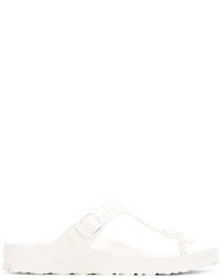 Sandales plates blanches Birkenstock