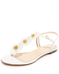 Sandales plates blanches Charlotte Olympia