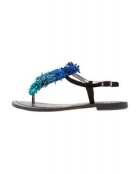 Sandales plates bleu canard Sam Edelman