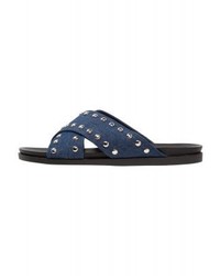 Sandales plates bleu marine LOST INK