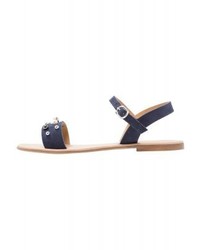 Sandales plates bleu marine mint&berry