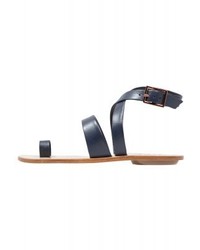 Sandales plates bleu marine Tibi