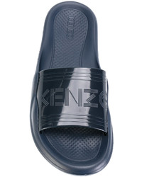 Sandales plates bleues Kenzo