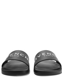 Sandales plates en caoutchouc imprimées noires Givenchy