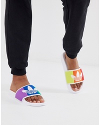 Sandales plates en caoutchouc multicolores adidas Originals