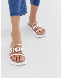 Sandales plates en caoutchouc transparentes Superdry