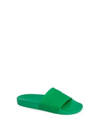 Sandales plates en caoutchouc vertes